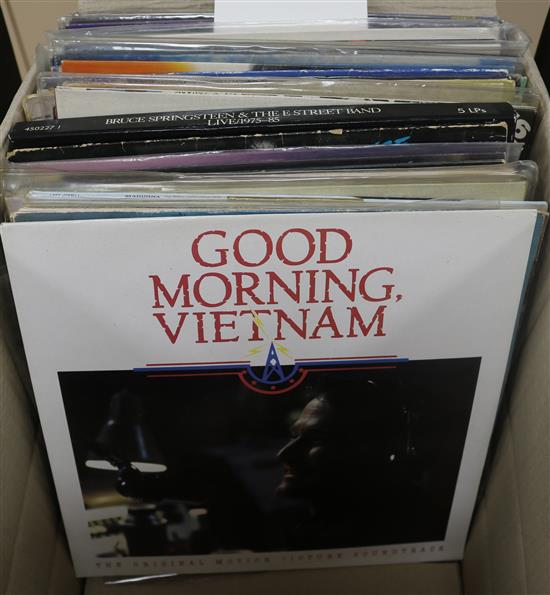 A collection of 50 mixed Rock and Pop LPs to include George Michael, Stevie Wonder, Madonna etc All VG to VG+